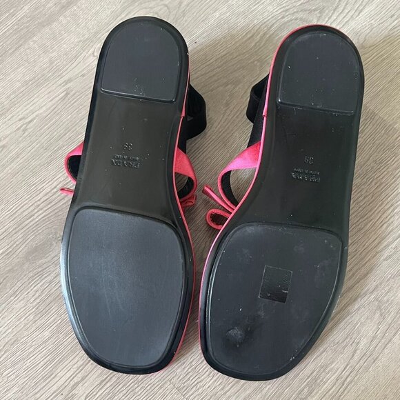 Prada Pink Satin Bow Flat Sandal Woman Size 39 Made in Italy Rare - Picture 8 of 12